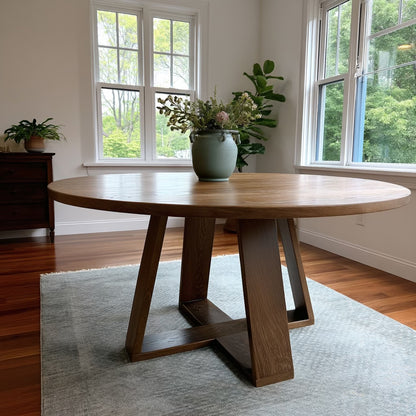 circular pedestal dining table