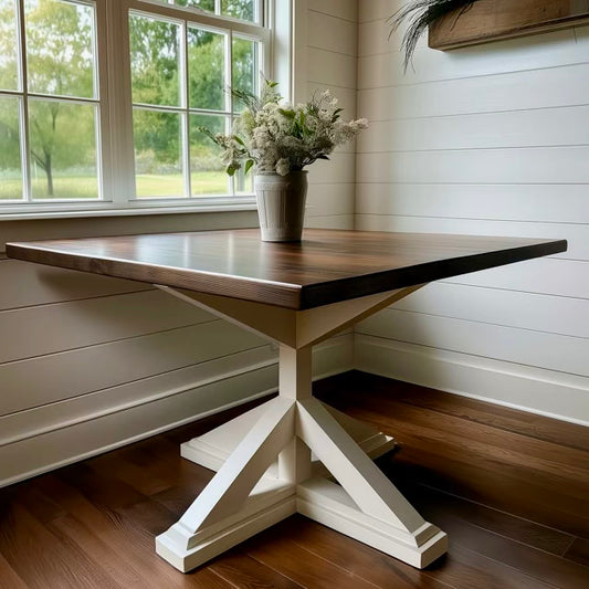 square farmhouse dining table