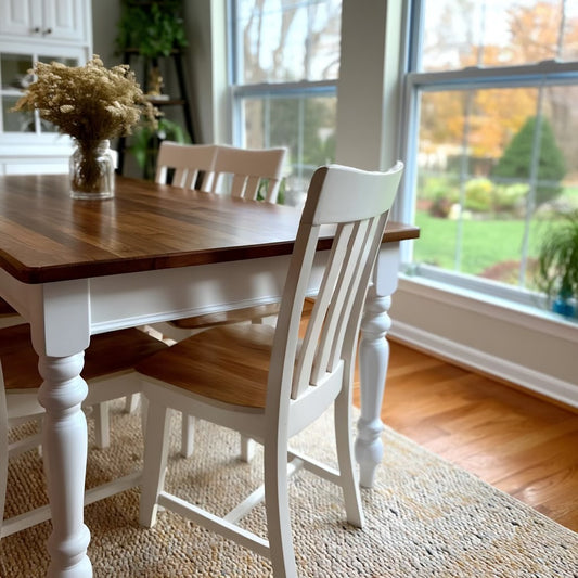 solid hardwood dining table made near Indianapolis